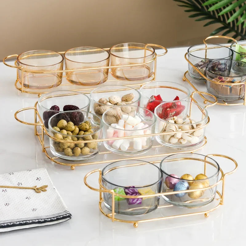 Hot Sale in 2023 Cup with Snack Tray Dry Fruit Plate Luxury Dry Fruit Plate Decoration