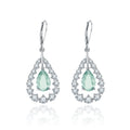 C2183E Abiding Fine Jewelry Hot Selling Wholesale Green Amethyst Stone Jewellery Silver Natural Gemstone Earrings