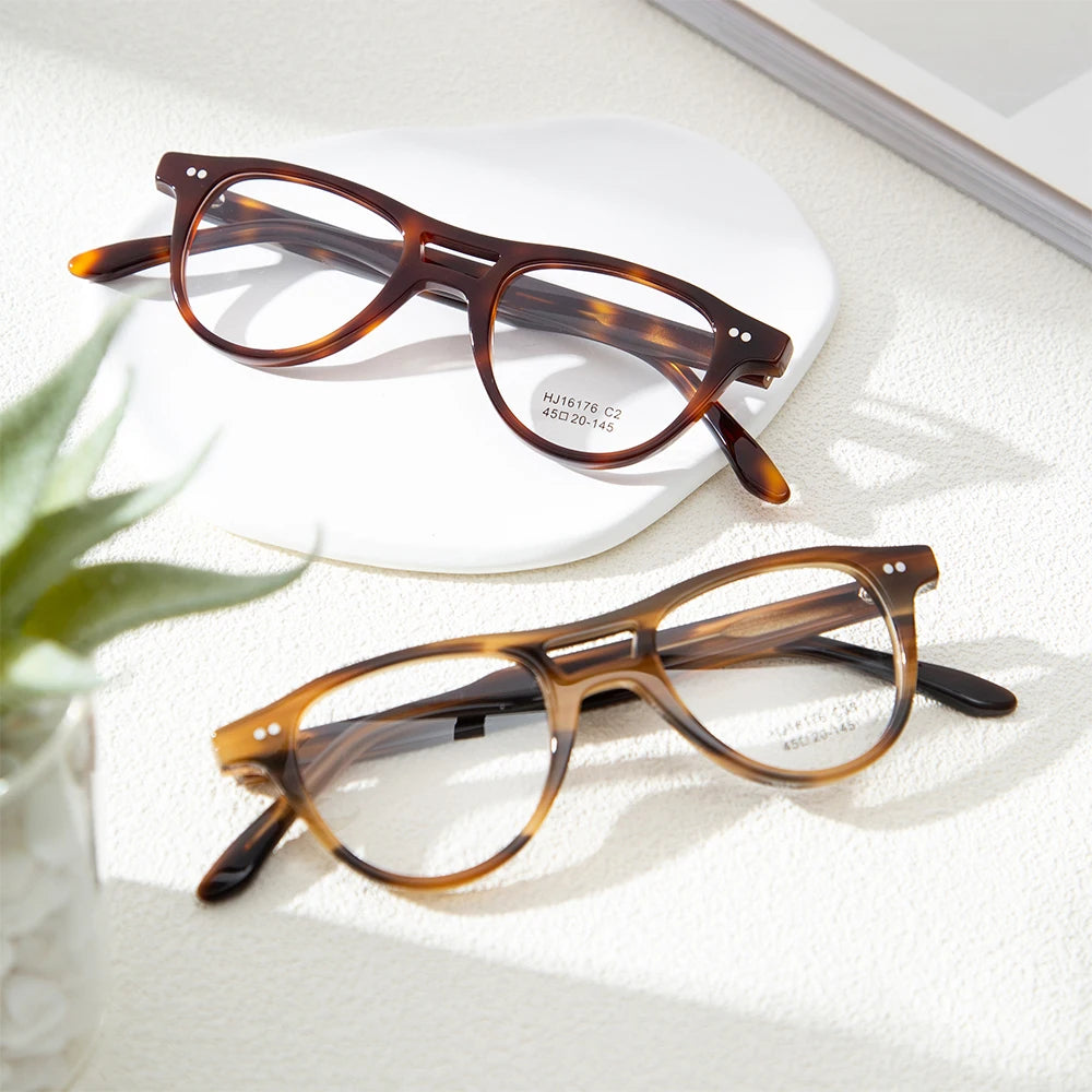 Retro Anti Blue Light Blocking Eco-Friendly Full Rim Optical Eye Glasses Diamond Decoration Unisex Adults Eyeglasses Frames