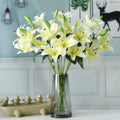 O-X507 Wholesale Real Touch Latex Lily Flower White pink Yellow Artificial Lily Flower for Wedding Party Table Vase Centerpiece