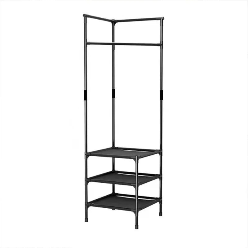 Simple Coat and Hat Rack Corner Hanger Floor Storage Hanging Clothes Rack