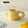 270ml-300ml Blue Yellow Pink Bone China Ceramic Mug with Fat Handle Microwave & Dishwasher Safe for Business Gifts