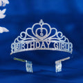 Silver Crystal Tiara Crown Birthday Crown Princess Tiaras with Comb Rhinestone Queen Crown Hair Comb Kid Hair Accessories