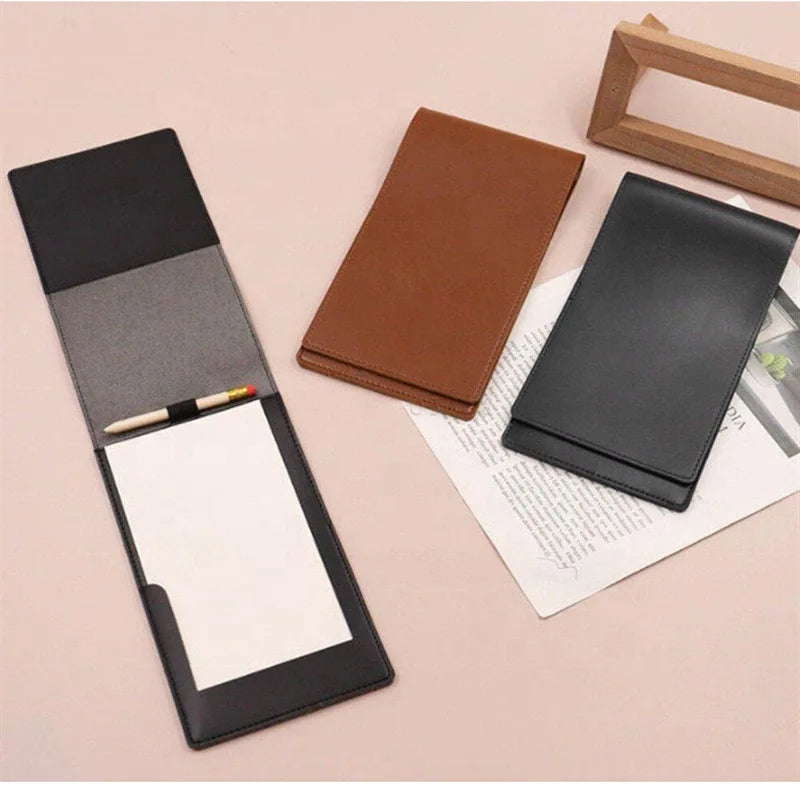 Creative Rectangular Golf Scorecard Holder Fan Scorebook PU Leather Pen Cover Paper Pad Notepad Holder
