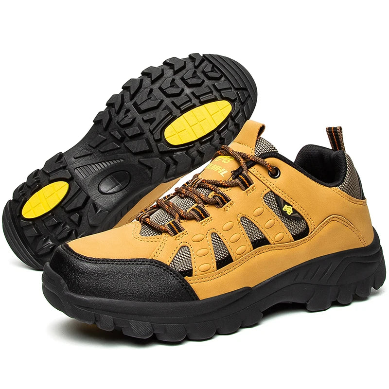 Factory Price Wholesale Hiking Shoes Rubber Outsole Hiking Boots Leather Top Quality Waterproof Men Boots