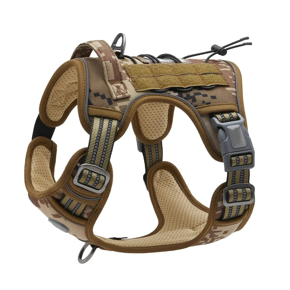 Wholesale Tactical Dog Harness Working Vest Pet Dog Vest Harness and Leashes Set Nylon Reflective Dog Vest Harness