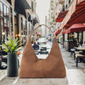 2025 Fall Winter New Large-Capacity Casual PU Crossbody Letter Messenger Single Shoulder Handbag Head Suede Portable Fashion