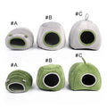Dancing Paws Small Pet Cotton House Windproof Warm Comfortable Semi-Enclosed Yurt Beds 20x21x19cm Green/Grey for Hedgehogs