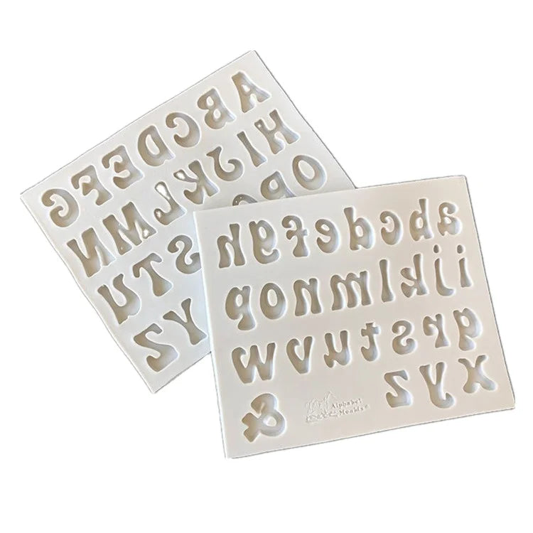 DIY Microwave Safe Letters Numbers Molds (Lowercase/Uppercase 0-9) Non-Stick BPA Free Eco-Friendly Silicone Alphabet Cake