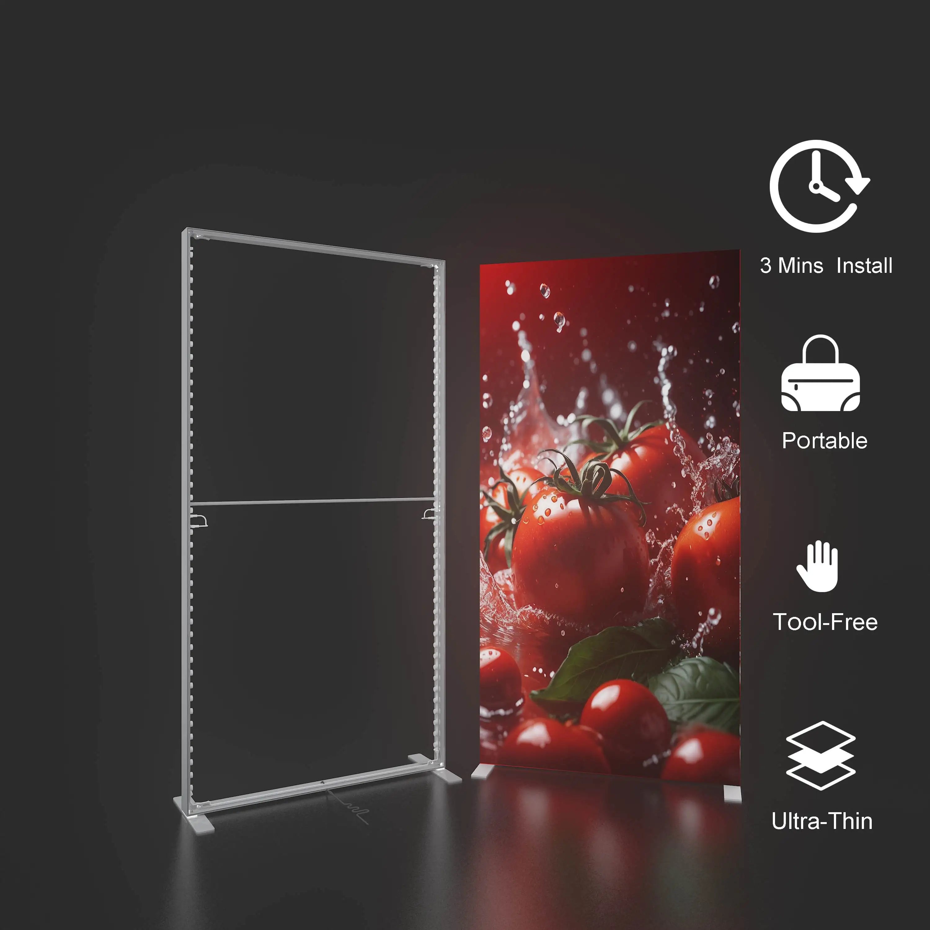 Advertising Tradeshow Exhibition Booth Display Tension Fabric Backdrop Seg Pop up Led Backlit Light Box