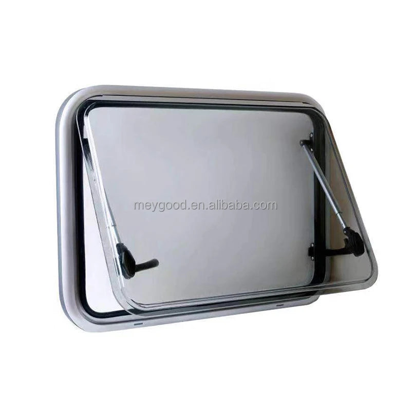 Factory Price 610X450mm Top-hung Round Corner RV Window Anti-insect Venting Window for Camper Trailer