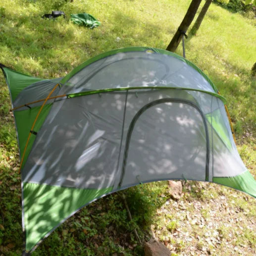 Double Person Outdoor Hanging Hammock Tent Four Strap Tree Hanging Camping Tent