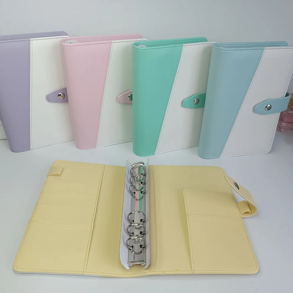 Wholesale Lace Faux Leather Hardcover Planner Refillable Checkered Budget Binder A6 Money Saving Organizer Cash Envelope Binders
