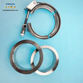 JTLD High Performance Quality 1.5 Inch Exhaust Pipe 304 Stainless Steel V Band Clamp and Flat Flanges Kits