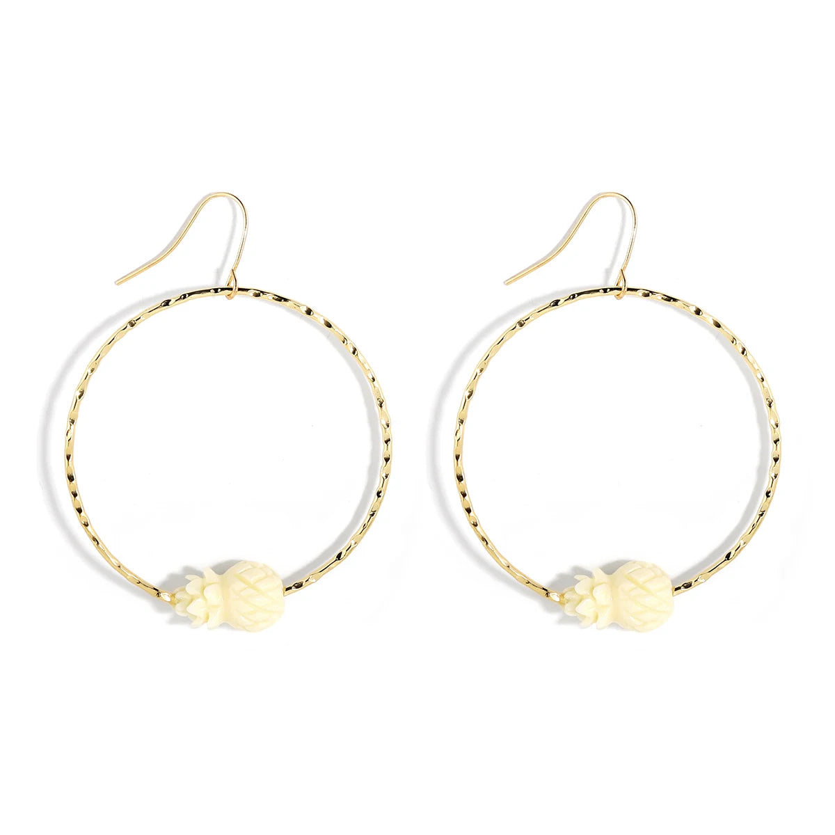 2023 New Design Earrings Women Jewelry 18K Gold Plating Pikake Big Chunky Hoop Earrings for Party Wholesale