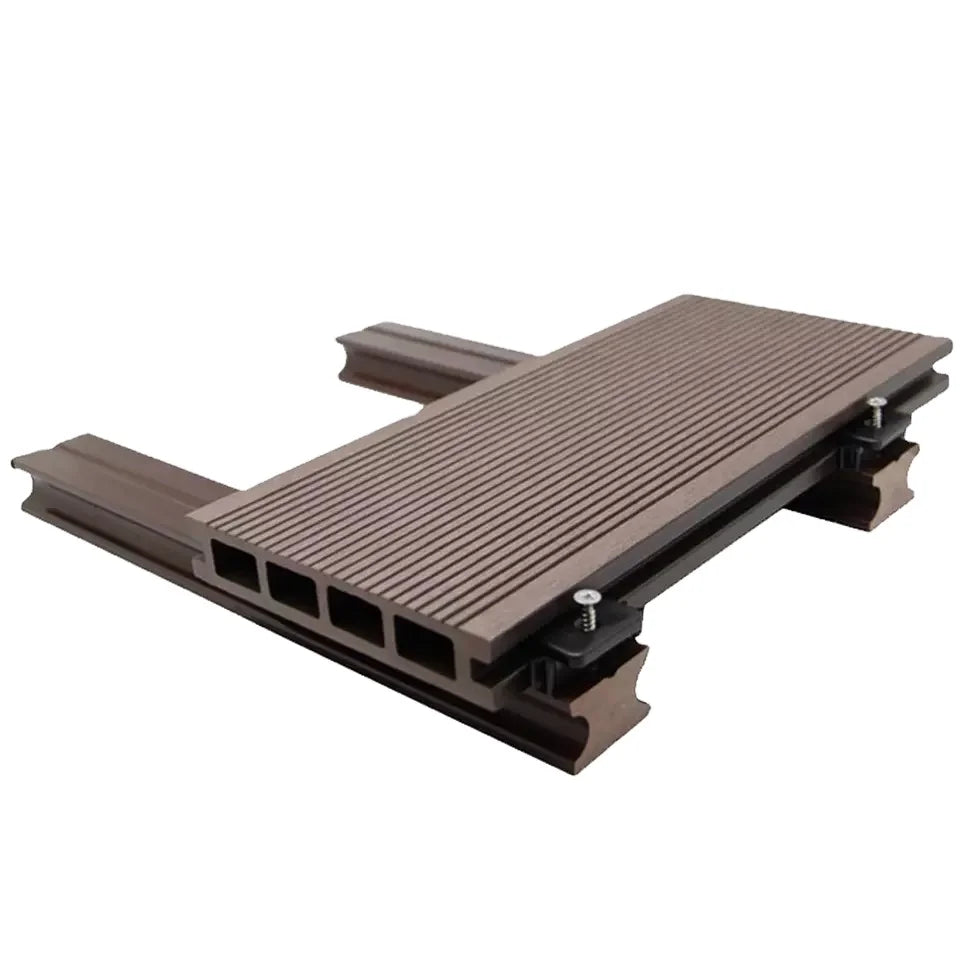 Pvc Easy Installation Wood Plastic Composite Outdoor Decking Board Decking Wpc Floor Deck