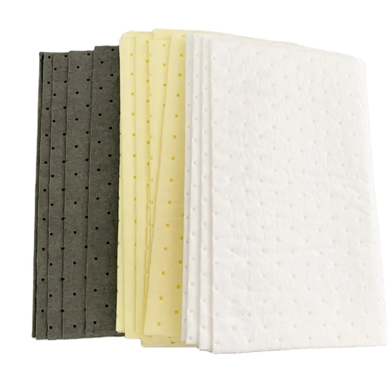 Oilspillpro OOA-M0400 White Meltblown Nonwoven Industrial Oil Absorb Mat & Pad for Clean Oil Spill