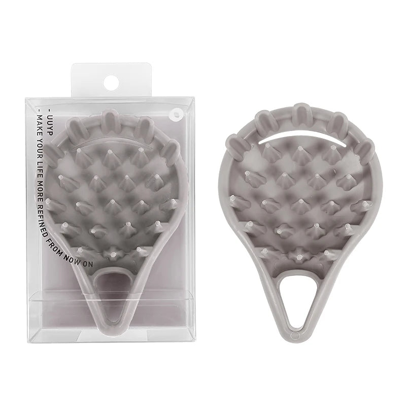 UUYP Ionic Waterproof Nylon Hair Massager Scalp Shower Head Shampoo Brush with Self-Cleaning Function for Women