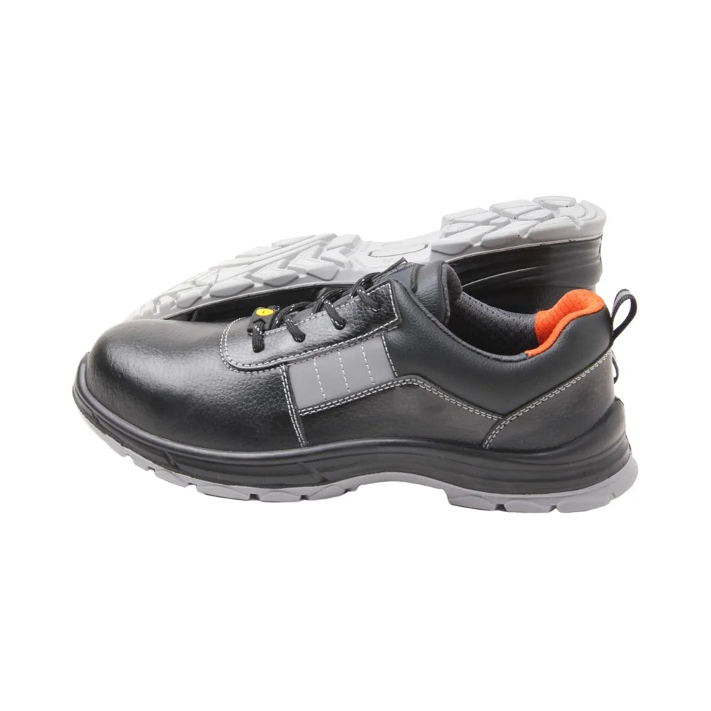 SAIAN Men's Work Boots with PU Outsole Steel Toe Slip/ Oil Resistant Safety Features Breathable Insole for Construction