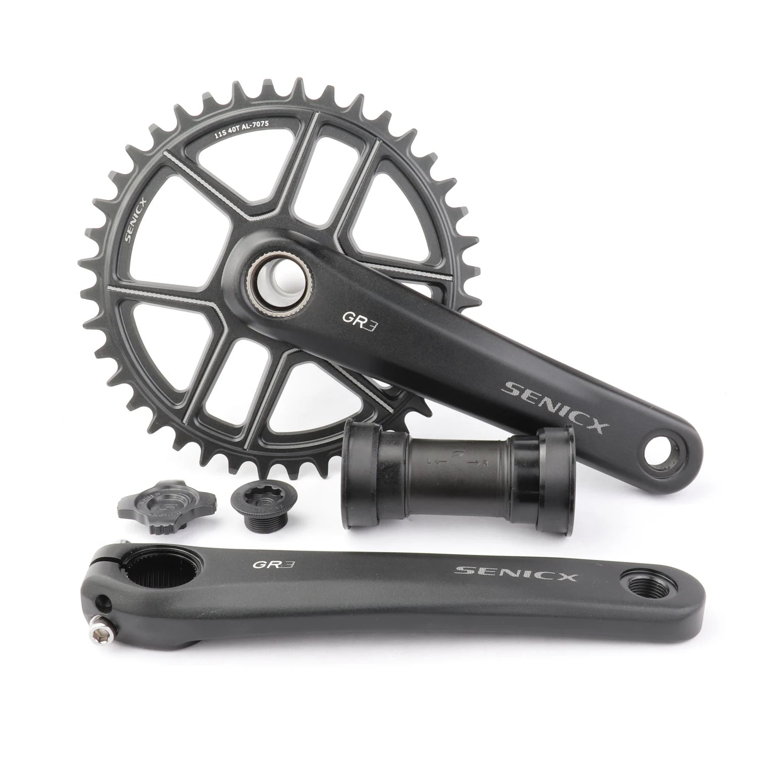 SENICX Gravel Bike City Bike Crankset FC-GR3-A1 40/42/44T 165/170/175mm Sprocket Direct Mount 11S/10S CNC With Bottom Bracket