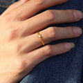 MICCI New Arrival Non Tarnish Jewelry 18k Gold Plated Stainless Steel Jewellery CZ Rings for Girls