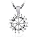SS8-306P Steel Soldier Viking Rune Necklace Nordic Jewelry Charm Pendant Personalized Necklace