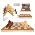 Luxurious Chess Box with Folding Magnetic Chessboard Educational Game for Adults and Children