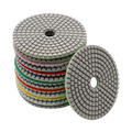 4inch Wear Resistant Flexible Polish Pad Diamond Use Granite marble Polishing Pads