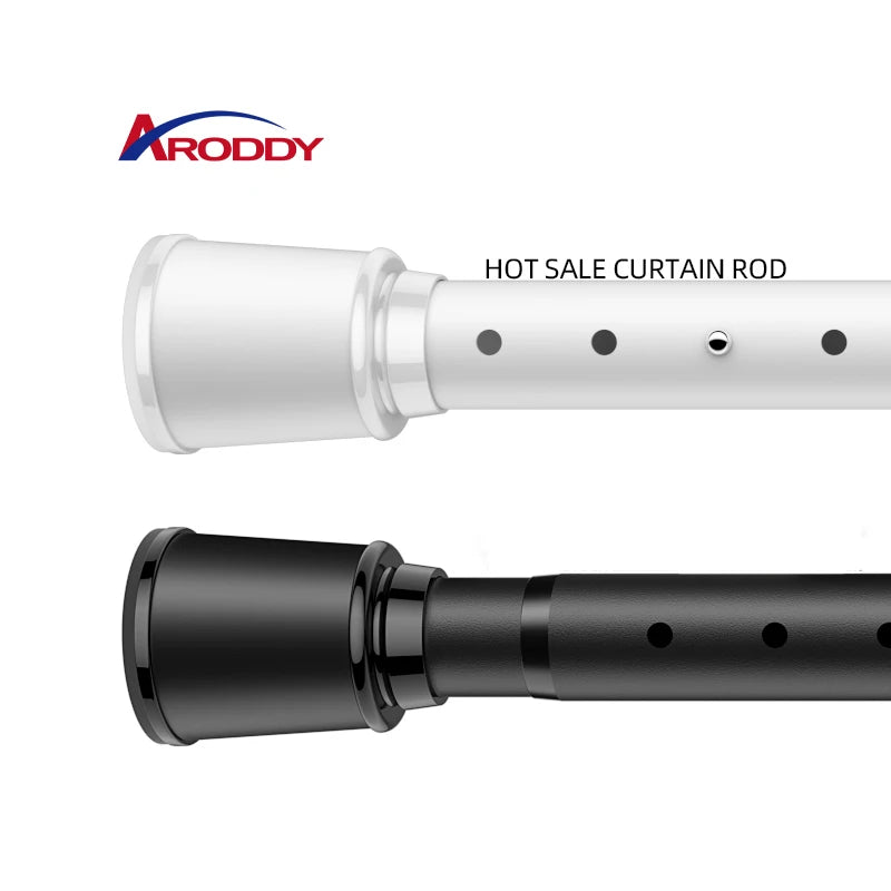 ARODDY 3.6-4.1 m Modern Metal Window Curtain Bars Expandable Telescopic Extension Pole Wholesale Without Drilling