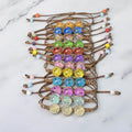 Cheap Factory Price Round Ball Glass Wax Cord Dried Flower Handwoven Bracelet