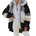 Oversized Jacket for Women Coat 2025 Autumn Winter Warm Plush Pocket Hooded Streetwear Loose Lady Zipper Cashmere Outerwear Coat