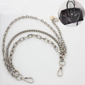 Nolvo World Good Quality New Design Silver  Shoulder Clip Strap Three-tier Decorate Chain for Ladies Pouch Bag