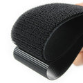 Injection Mould Eco-Friendly Reusable Double Sided Plastic Hook Soft Loop Fabric Black Sew on Hook and Loop Tape