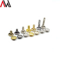 Double Cap Rivet Jean Studs Stainless Steel Rainbow Stainless Steel 8mm 9mm Press Double Cap Rivets for Leather Craft Block