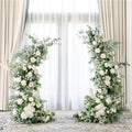 Artificial White Rose Hydrangea Wedding Arch for Wedding Background Flower Hoop