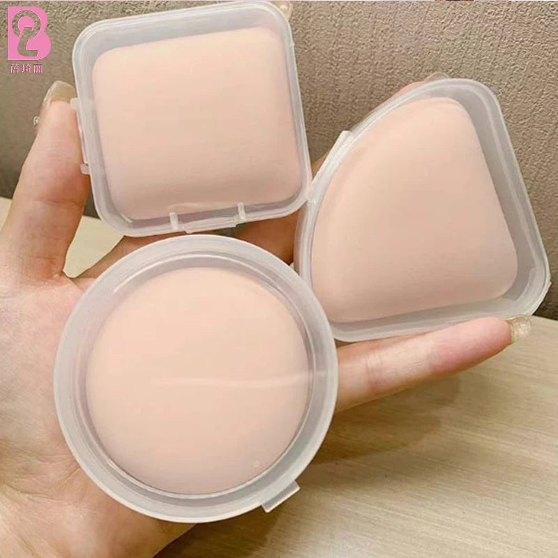 Beiqili OEM Air Cushion Puff Cosmetic Marshmallow Sponge Case Washable Various Colours Wet & Dry Use Wholesale Powder Puff
