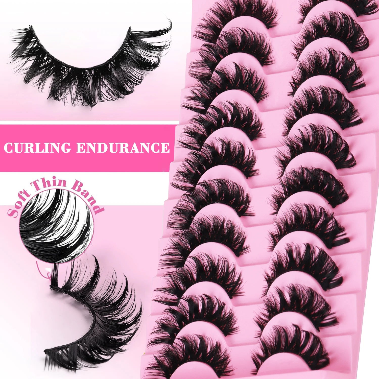 9-16mm 20d 50d Natural Soft Black Faux Mink Eyelash Cluster Kits Private Label Your Logo Cluster Lashes Wholesale