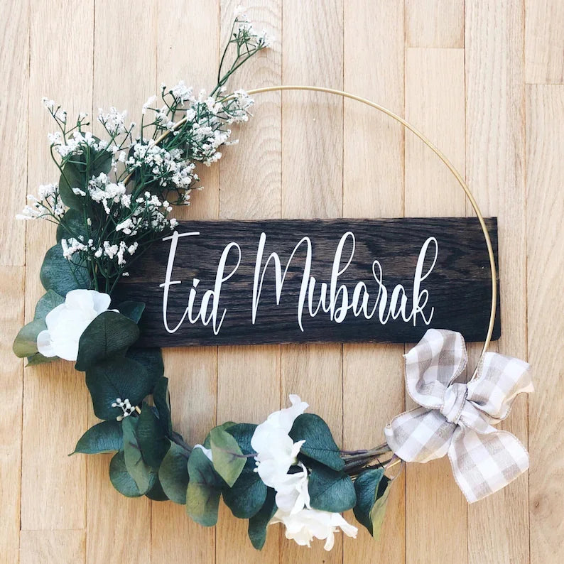 Eid Garland  Hanging Door Festival Decoration Wall Pendants Craft Ramadan Muslim Flower Garland Pendant Ornament