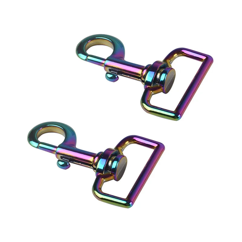 Metal Rainbow Dog Lanyard Swivel Hook Lobster Clasps Buckles Snap Hooks