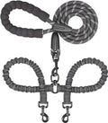 Pet Double-headed Leash One Drag Two Dog Leash Retractable High Elastic Luminous Anti-winding Factory Spot Wholesale