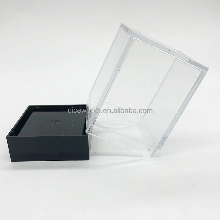 Transparent Square Acrylic Dice Box 40x40x70mm Bulk Plastic Display with 1 Year Warranty Nian Diceworks PB001