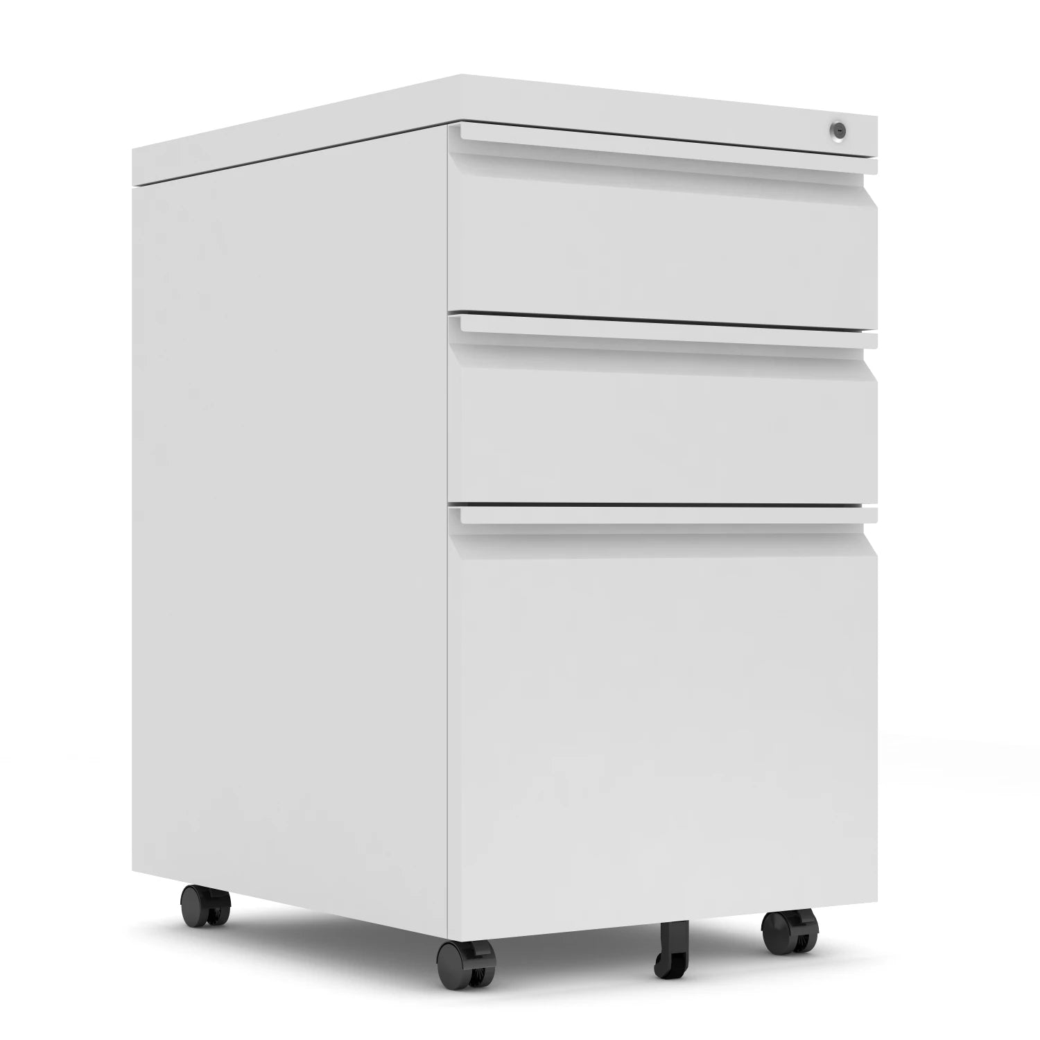 Ready to Ship Office Mobile Pedestal Storage 3 Drawers Metal Cabinet With Wheels