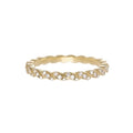LOZRUNVE 925 Sterling Silver Pave Chain Link Twisted Eternity Ring Stacking Jewelry Fashion