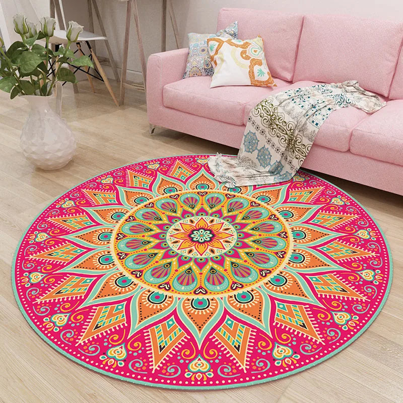 Nodic Simple Geometric Carpet White and Black Polyester Prayer Rug Microfiber Fabric Floor Mat for Bedroom Machine Made