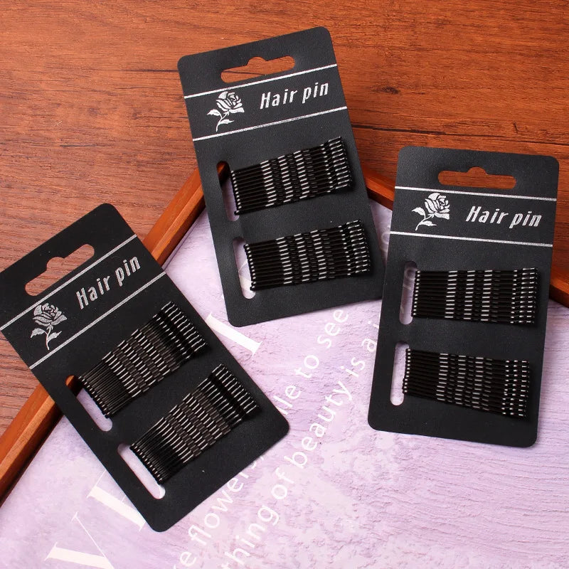 MIO Hair Pin Set Black Simple Side Clip Salon Hair Style DIY Pins for Women Girls Daily Invisible Hair Clips 24pcs Classic
