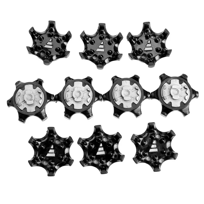 Hot Sale 1/4 Turn Fast Golf Spikes Black & White TPU Spike Receptacle Cleat Shoes with Replacement Pins Accessory