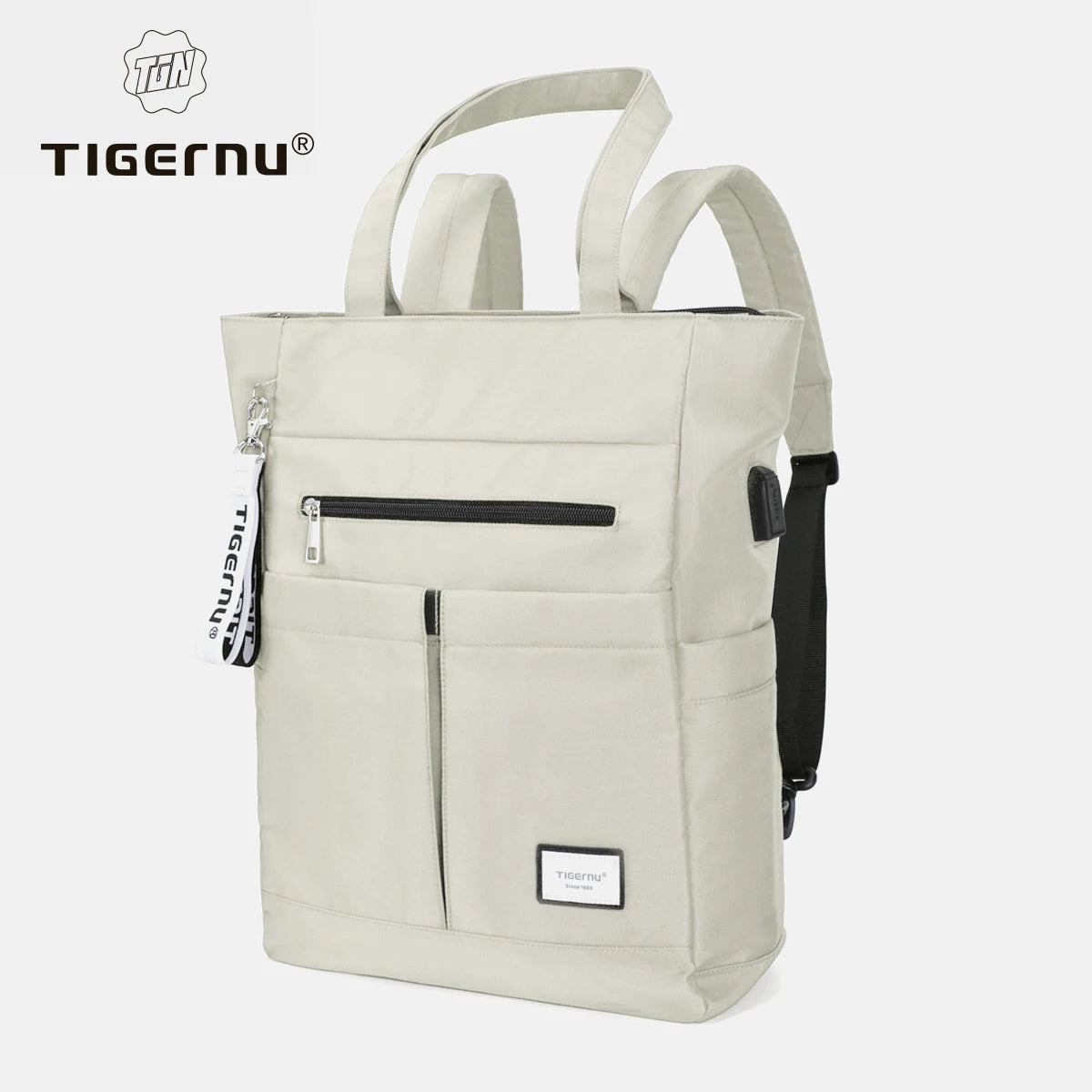 Tigernu Fashionable Women's Multi-Functional Anti-Theft Waterproof USB Casual Sports Backpack