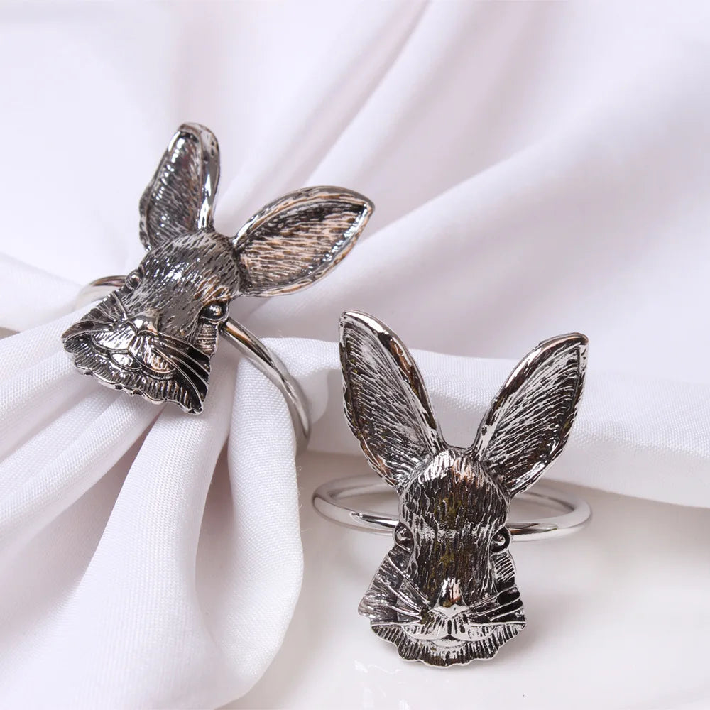 Thanks Giving Day Napkin Holder Bunny Metal Napkin Ring