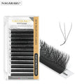 NAGARAKU Curl LU W Shape Hand Woven Premium Mink Soft Light Natural Eyelashes Extension Makeup Mesh Net Cross False Eyelash