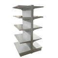 Economically Priced Gandola Single-Sided Supermarket Shelves Light Duty Metallic Rack Display